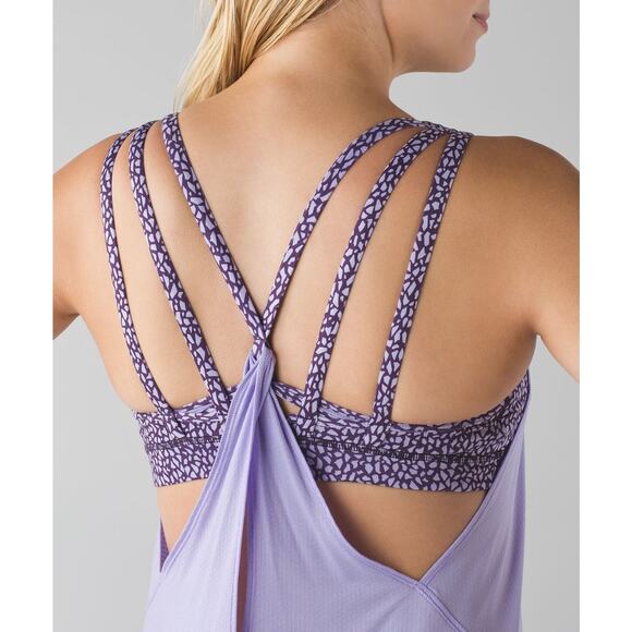 lululemon Womens Tank Sz 6 Nouveau Limits Lilac Miss Mosaic Deep‎ Zinfandel - Picture 3 of 16